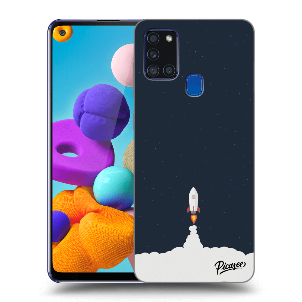 Picasee fekete szilikon tok az alábbi mobiltelefonokra Samsung Galaxy A21s - Astronaut 2