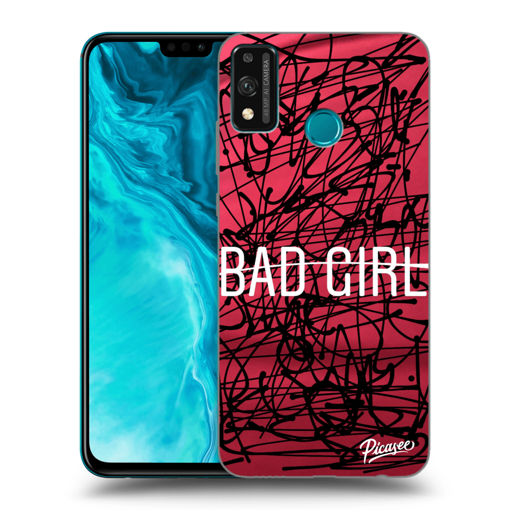 Picasee fekete szilikon tok az alábbi mobiltelefonokra Honor 9X Lite - Bad girl