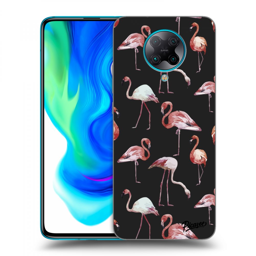 Picasee fekete szilikon tok az alábbi mobiltelefonokra Xiaomi Poco F2 Pro - Flamingos