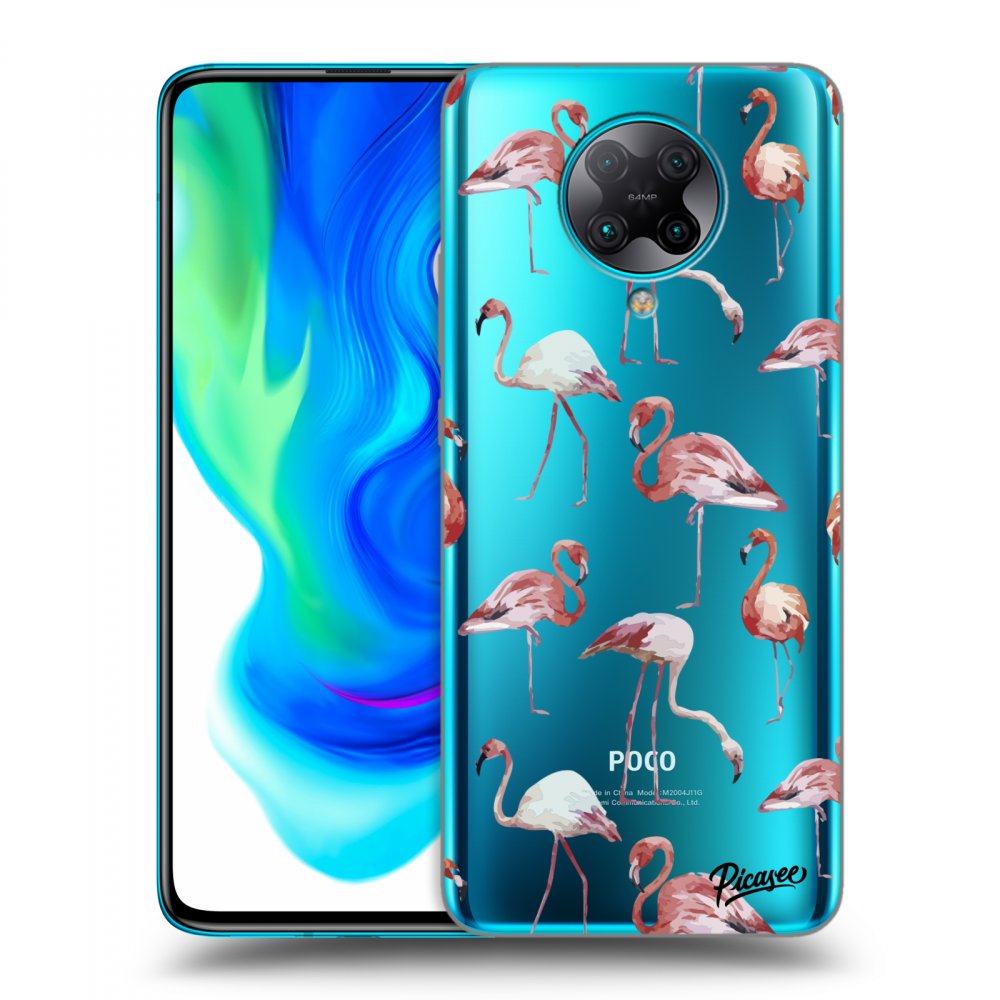 Picasee átlátszó szilikon tok az alábbi mobiltelefonokra Xiaomi Poco F2 Pro - Flamingos