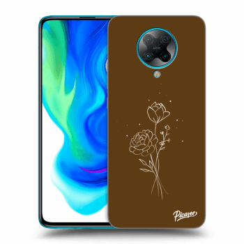 Picasee átlátszó szilikon tok az alábbi mobiltelefonokra Xiaomi Poco F2 Pro - Brown flowers