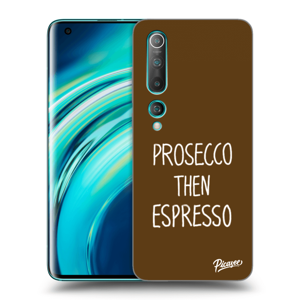 Picasee fekete szilikon tok az alábbi mobiltelefonokra Xiaomi Mi 10 - Prosecco then espresso