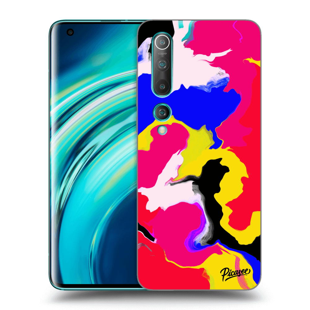 Picasee átlátszó szilikon tok az alábbi mobiltelefonokra Xiaomi Mi 10 - Watercolor