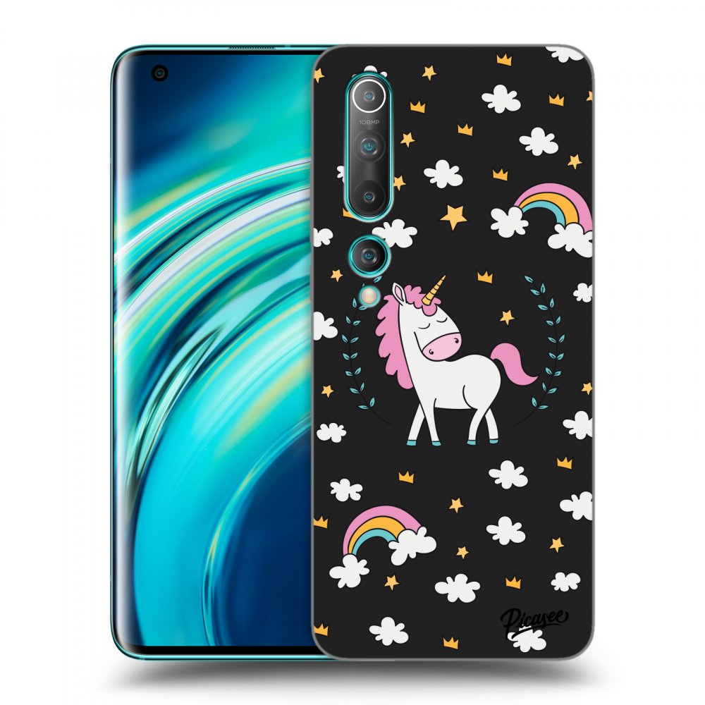 Picasee fekete szilikon tok az alábbi mobiltelefonokra Xiaomi Mi 10 - Unicorn star heaven