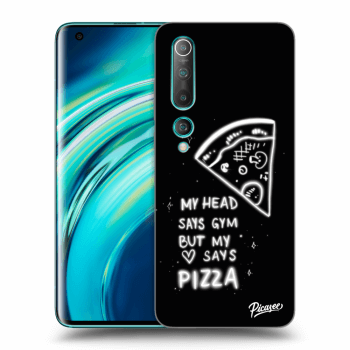 Picasee fekete szilikon tok az alábbi mobiltelefonokra Xiaomi Mi 10 - Pizza