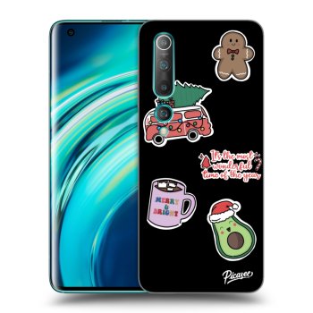 Picasee fekete szilikon tok az alábbi mobiltelefonokra Xiaomi Mi 10 - Christmas Stickers