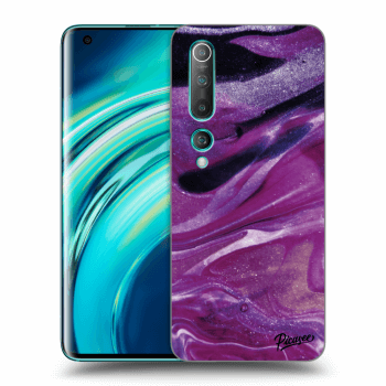 Picasee átlátszó szilikon tok az alábbi mobiltelefonokra Xiaomi Mi 10 - Purple glitter