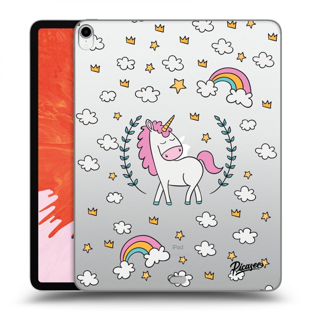 Picasee átlátszó szilikon tok az alábbi táblagépre Apple iPad Pro 12.9" 2018 (3. gen) - Unicorn star heaven