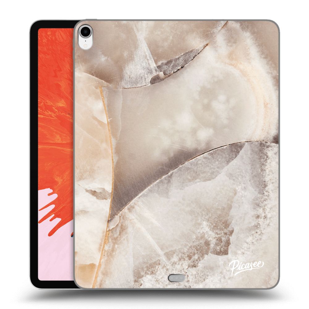 Picasee átlátszó szilikon tok az alábbi táblagépre Apple iPad Pro 12.9" 2018 (3. gen) - Cream marble