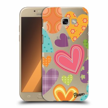 Picasee átlátszó szilikon tok az alábbi mobiltelefonokra Samsung Galaxy A5 2017 A520F - Colored heart