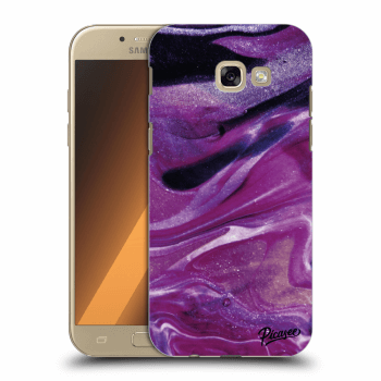 Picasee műanyag átlátszó tok az alábbi mobiltelefonokra Samsung Galaxy A5 2017 A520F - Purple glitter