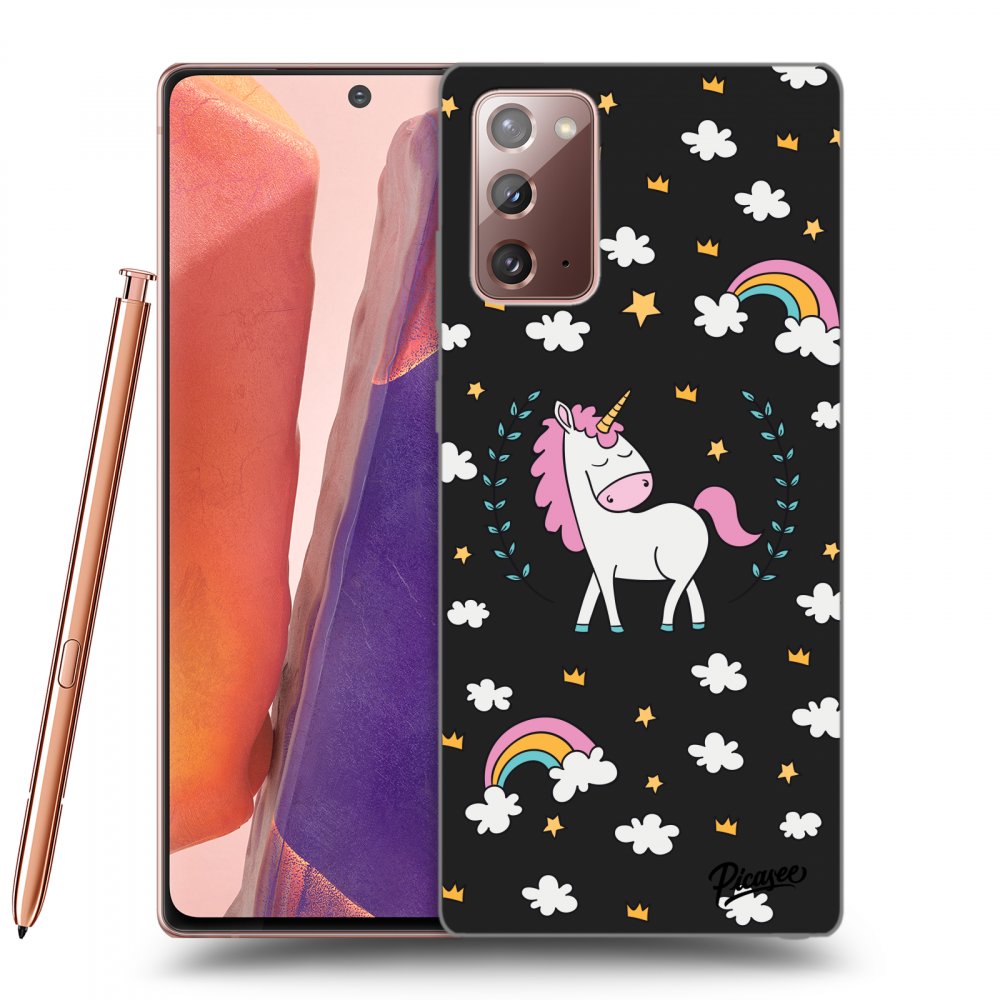 Picasee fekete szilikon tok az alábbi mobiltelefonokra Samsung Galaxy Note 20 - Unicorn star heaven