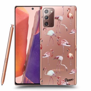 Picasee átlátszó szilikon tok az alábbi mobiltelefonokra Samsung Galaxy Note 20 - Flamingos