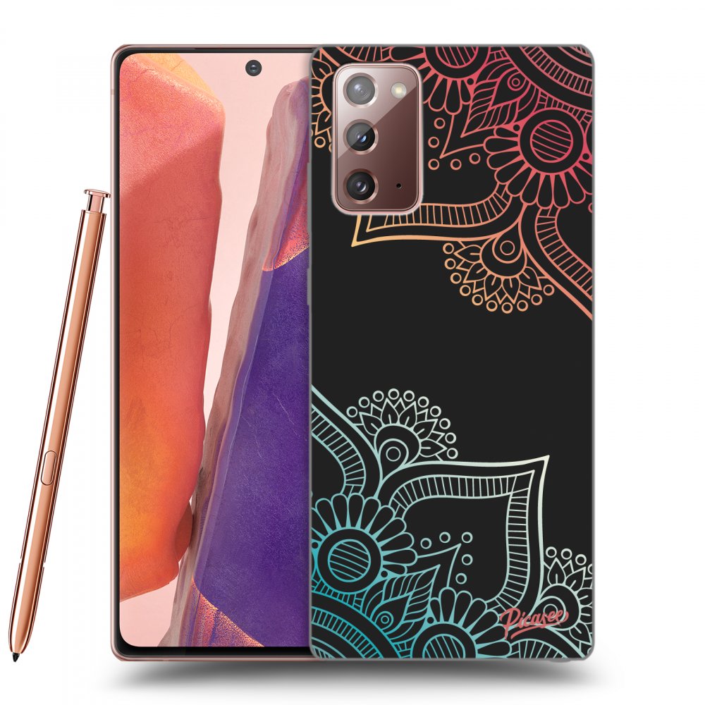 Picasee fekete szilikon tok az alábbi mobiltelefonokra Samsung Galaxy Note 20 - Flowers pattern