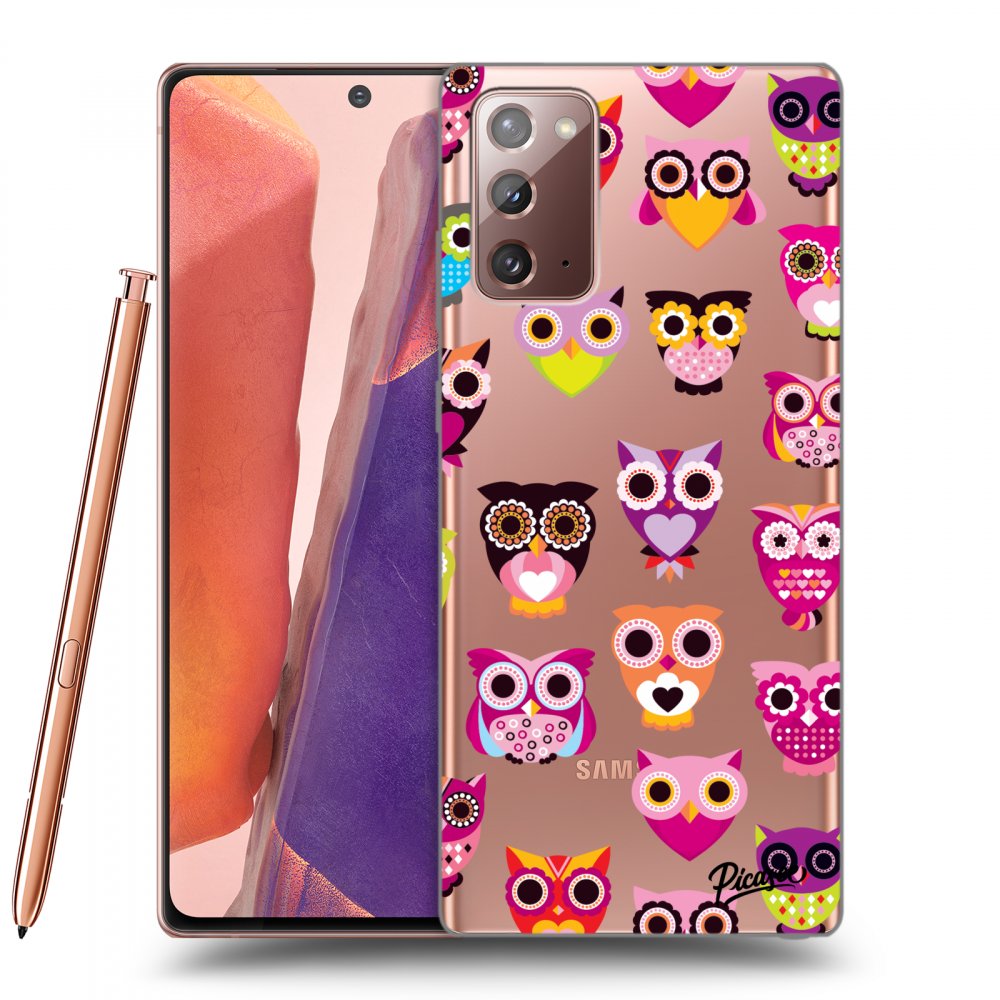 Picasee átlátszó szilikon tok az alábbi mobiltelefonokra Samsung Galaxy Note 20 - Owls
