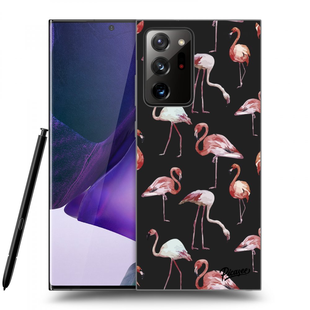 Picasee fekete szilikon tok az alábbi mobiltelefonokra Samsung Galaxy Note 20 Ultra - Flamingos