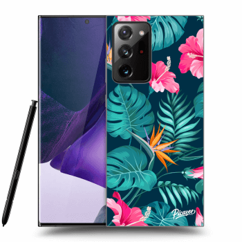 Picasee átlátszó szilikon tok az alábbi mobiltelefonokra Samsung Galaxy Note 20 Ultra - Pink Monstera