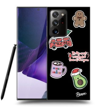 Picasee fekete szilikon tok az alábbi mobiltelefonokra Samsung Galaxy Note 20 Ultra - Christmas Stickers
