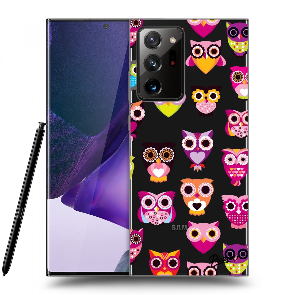 Picasee átlátszó szilikon tok az alábbi mobiltelefonokra Samsung Galaxy Note 20 Ultra - Owls