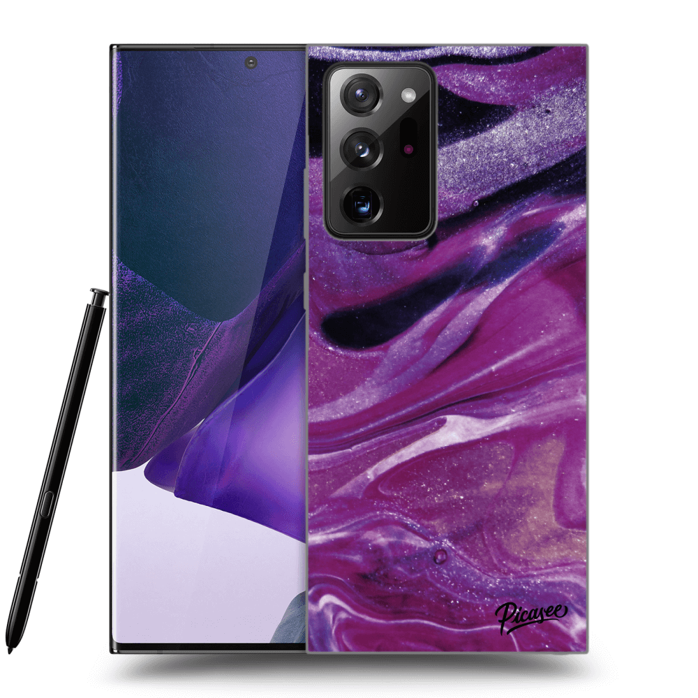 Picasee átlátszó szilikon tok az alábbi mobiltelefonokra Samsung Galaxy Note 20 Ultra - Purple glitter