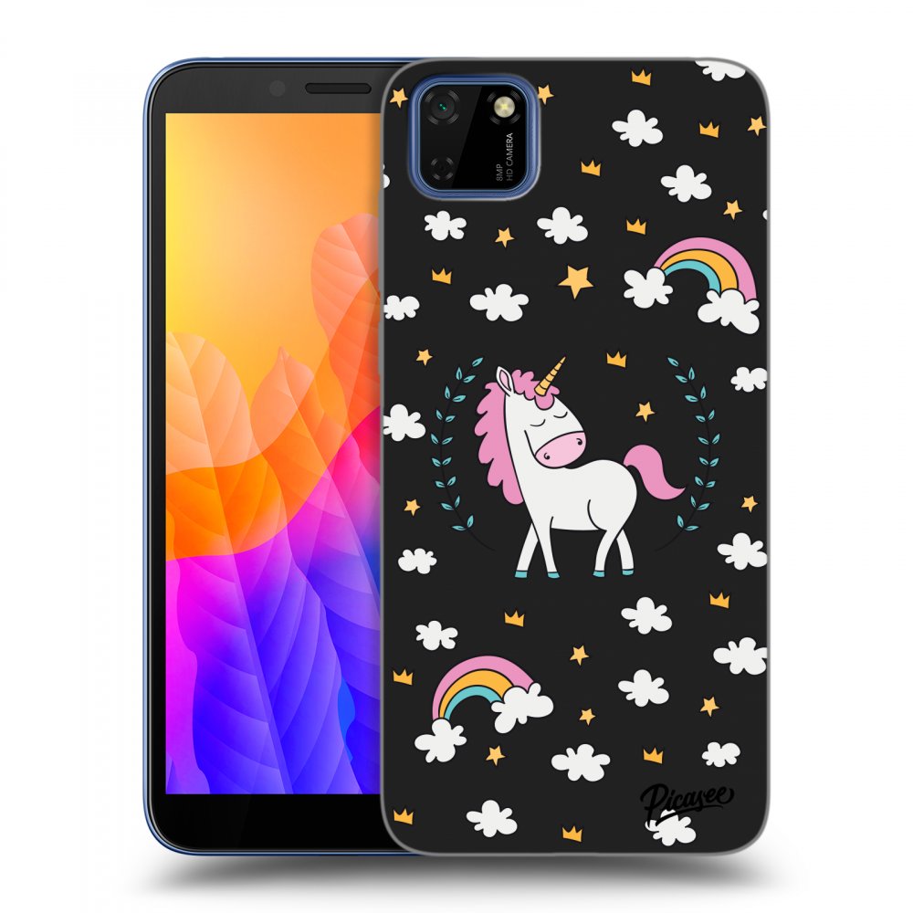 Picasee fekete szilikon tok az alábbi mobiltelefonokra Huawei Y5P - Unicorn star heaven