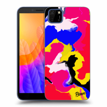 Picasee fekete szilikon tok az alábbi mobiltelefonokra Huawei Y5P - Watercolor