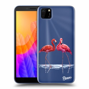 Picasee átlátszó szilikon tok az alábbi mobiltelefonokra Huawei Y5P - Flamingos couple