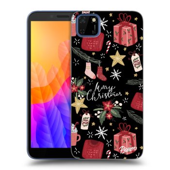 Picasee fekete szilikon tok az alábbi mobiltelefonokra Huawei Y5P - Christmas