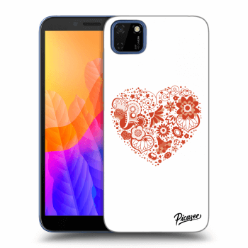 Picasee fekete szilikon tok az alábbi mobiltelefonokra Huawei Y5P - Big heart