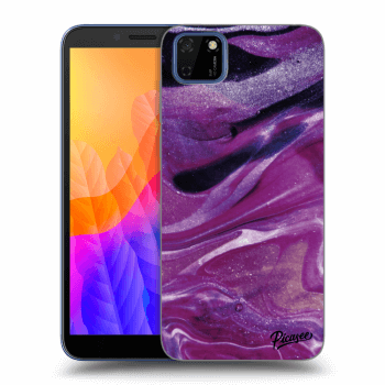 Picasee átlátszó szilikon tok az alábbi mobiltelefonokra Huawei Y5P - Purple glitter