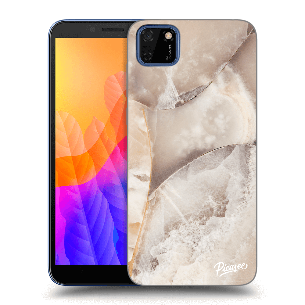 Picasee átlátszó szilikon tok az alábbi mobiltelefonokra Huawei Y5P - Cream marble