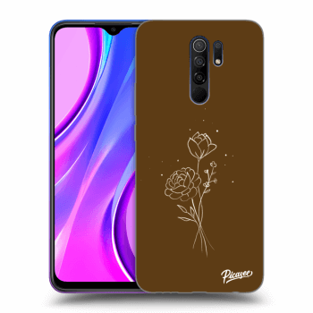 Picasee ULTIMATE CASE Xiaomi Redmi 9 - készülékre - Brown flowers