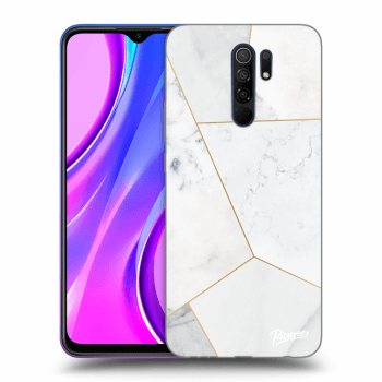 Szilikon tok erre a típusra Xiaomi Redmi 9 - White tile