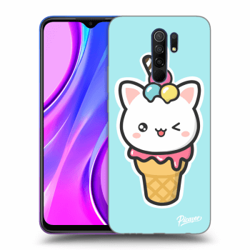 Picasee átlátszó szilikon tok az alábbi mobiltelefonokra Xiaomi Redmi 9 - Ice Cream Cat