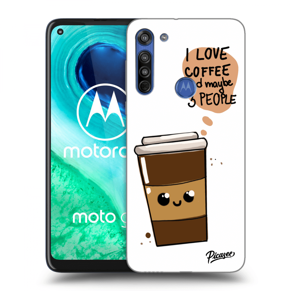 Picasee átlátszó szilikon tok az alábbi mobiltelefonokra Motorola Moto G8 - Cute coffee