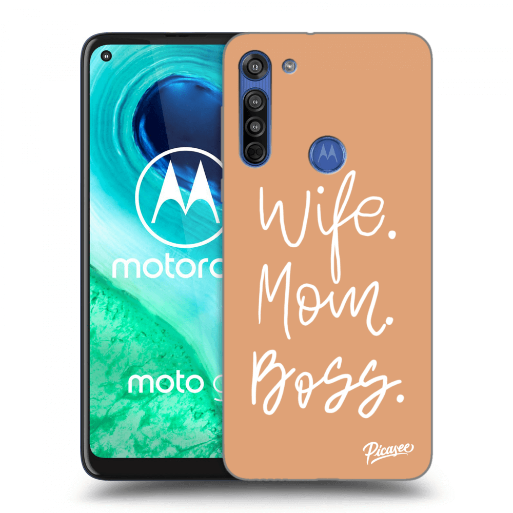 Picasee átlátszó szilikon tok az alábbi mobiltelefonokra Motorola Moto G8 - Boss Mama