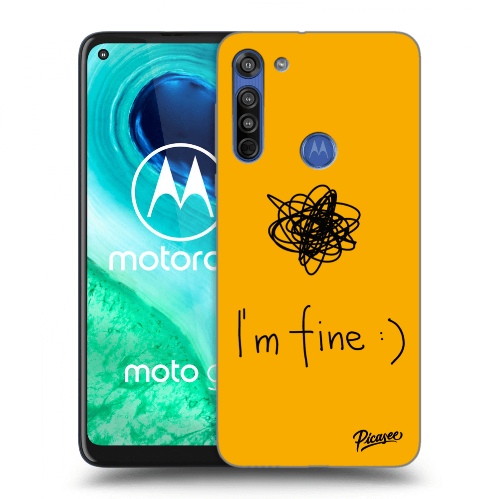 Picasee átlátszó szilikon tok az alábbi mobiltelefonokra Motorola Moto G8 - I am fine