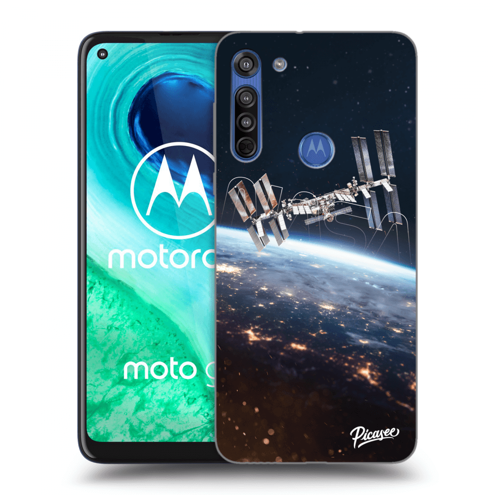 Picasee fekete szilikon tok az alábbi mobiltelefonokra Motorola Moto G8 - Station