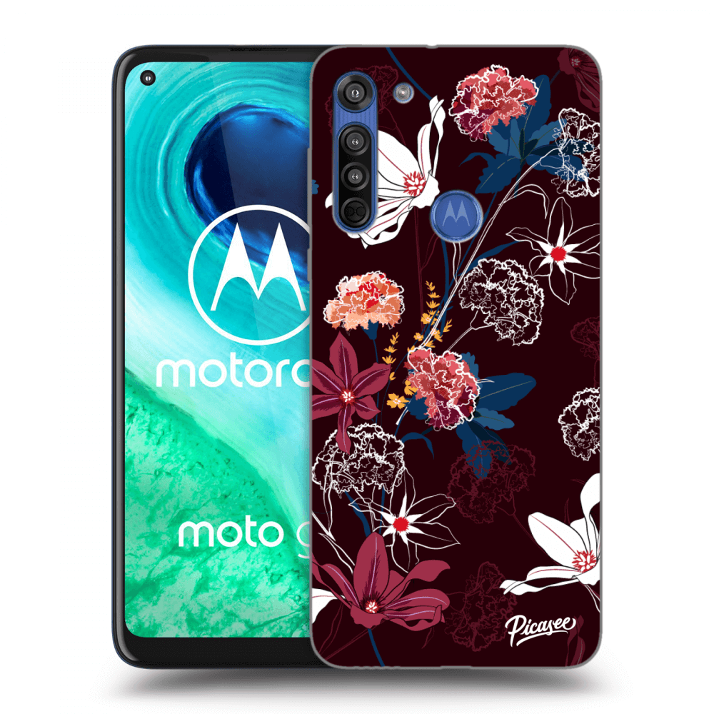 Picasee fekete szilikon tok az alábbi mobiltelefonokra Motorola Moto G8 - Dark Meadow