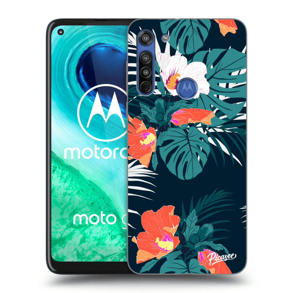 Picasee átlátszó szilikon tok az alábbi mobiltelefonokra Motorola Moto G8 - Monstera Color