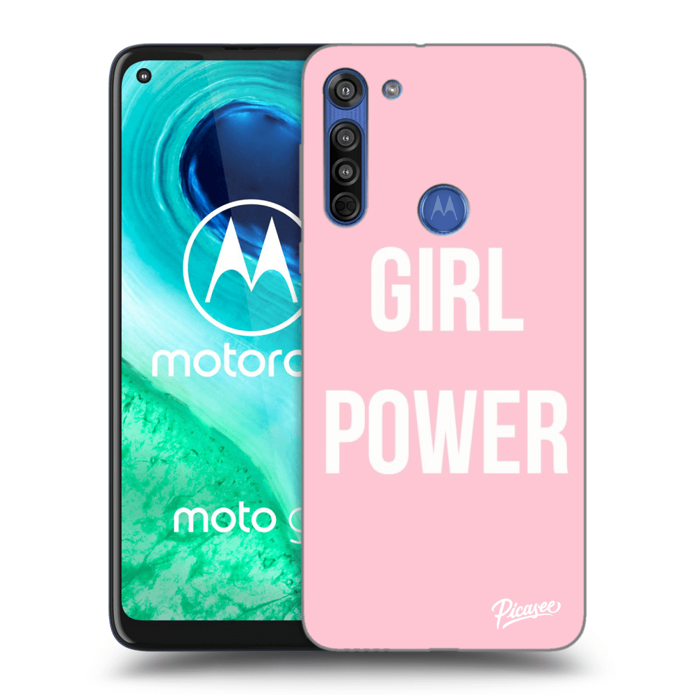 Picasee fekete szilikon tok az alábbi mobiltelefonokra Motorola Moto G8 - Girl power