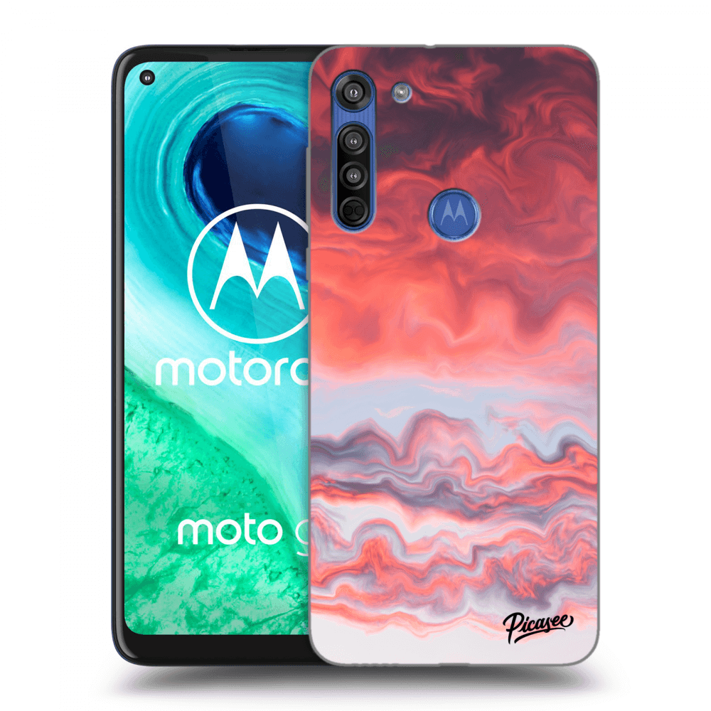 Picasee fekete szilikon tok az alábbi mobiltelefonokra Motorola Moto G8 - Sunset