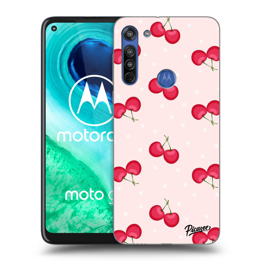 Picasee átlátszó szilikon tok az alábbi mobiltelefonokra Motorola Moto G8 - Cherries