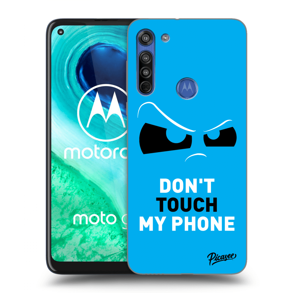 Picasee átlátszó szilikon tok az alábbi mobiltelefonokra Motorola Moto G8 - Cloudy Eye - Blue