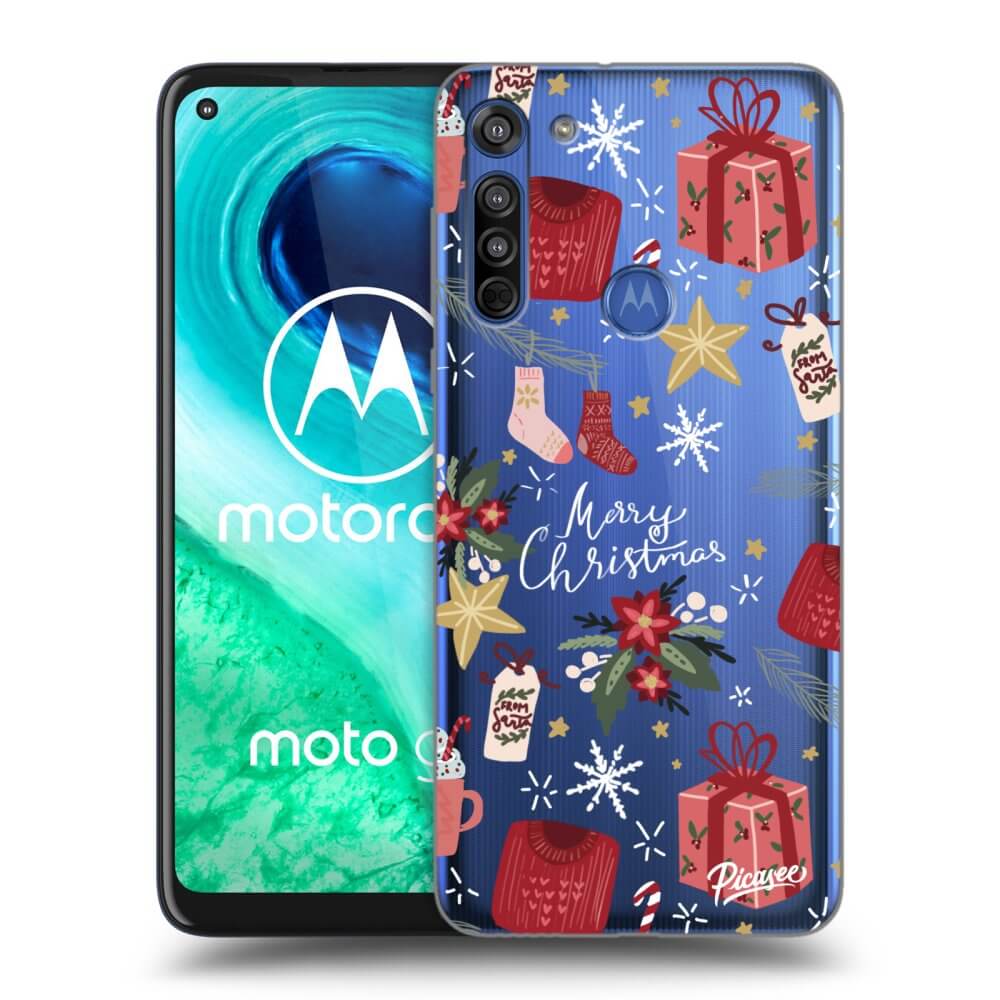 Picasee átlátszó szilikon tok az alábbi mobiltelefonokra Motorola Moto G8 - Christmas