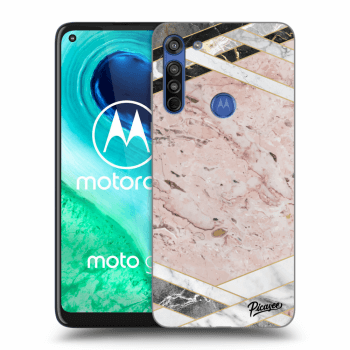 Tok az alábbi mobiltelefonokra Motorola Moto G8 - Pink geometry