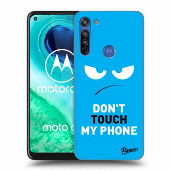 Picasee fekete szilikon tok az alábbi mobiltelefonokra Motorola Moto G8 - Angry Eyes - Blue