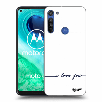 Picasee átlátszó szilikon tok az alábbi mobiltelefonokra Motorola Moto G8 - I love you