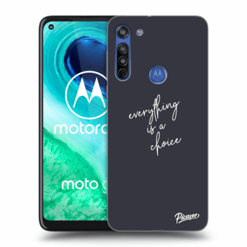Picasee átlátszó szilikon tok az alábbi mobiltelefonokra Motorola Moto G8 - Everything is a choice