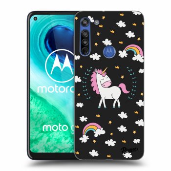 Picasee fekete szilikon tok az alábbi mobiltelefonokra Motorola Moto G8 - Unicorn star heaven